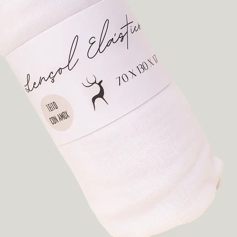 lençol de berço em malha elástica branco 100% algodão