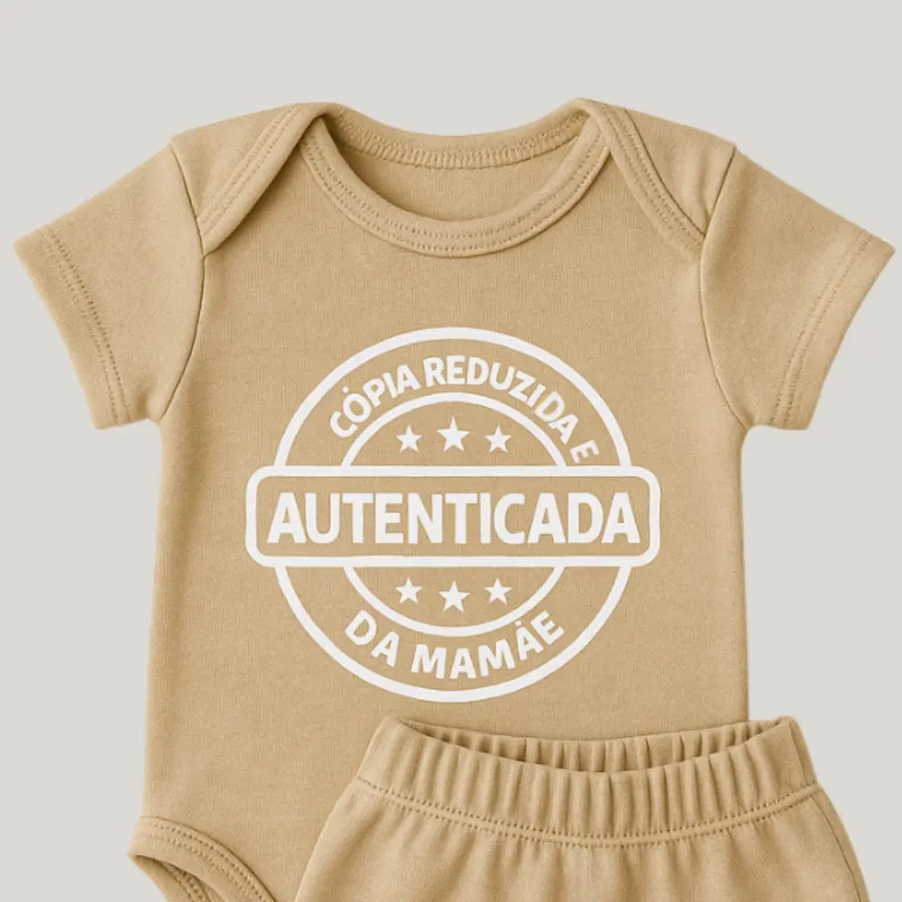 look fofo bebê com estampa cópia da mãe