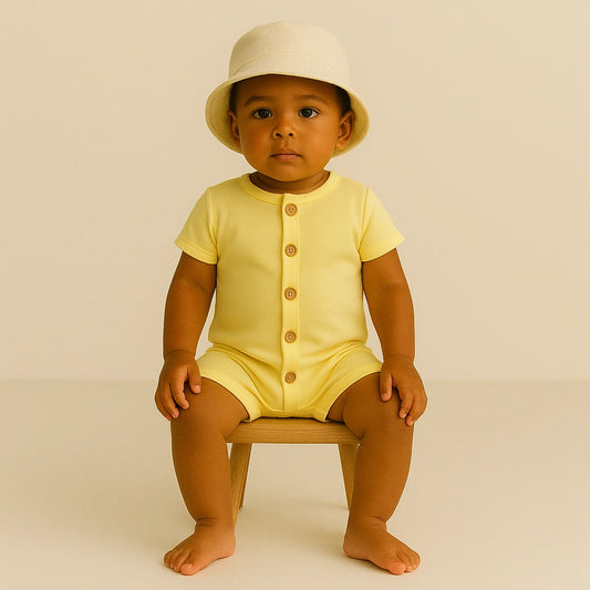 Macacão Bebê Algodão Organic Fresh Amarelo