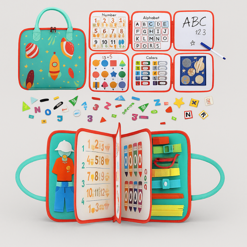 Maleta Sensorial educativa Montessori Artesanal Estimulante Cognitiva