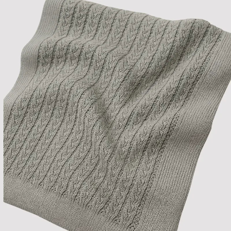 manta de tricot cinza para bebê recém-nascido

