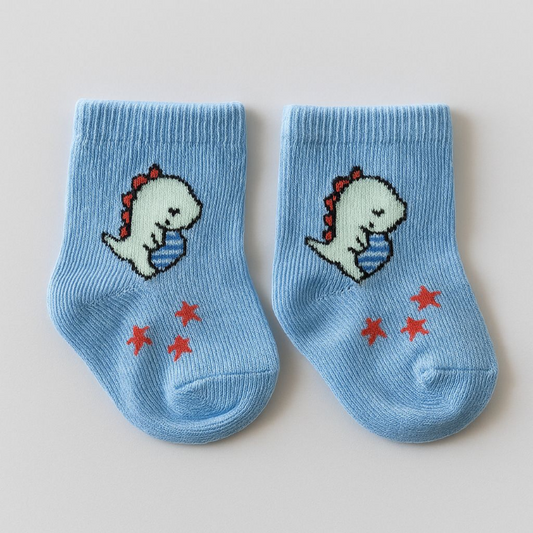 Meia Bebê Dino blue