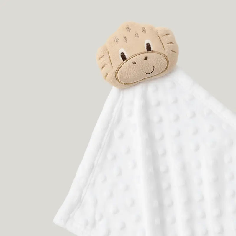 naninha de apego soft para recém-nascido em pelúcia branca

