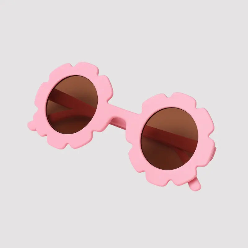oculos De Sol Para Bebe RetrFlowers Pink Protecao Uv 