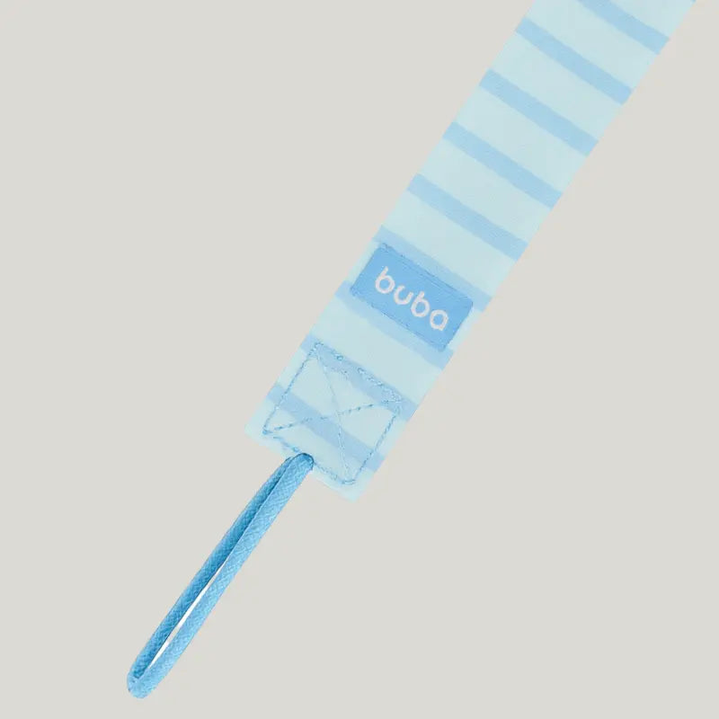 prendedor de chupeta com estampa de listras azul