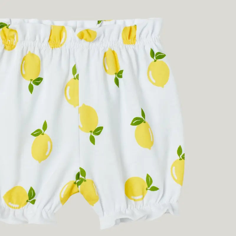 short bebê branco unissex em algodão