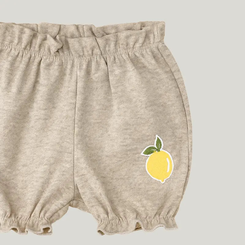short bebê cinza mescla unissex em algodão