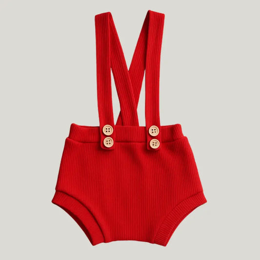 short suspensório vermelho bebê menino clássico
