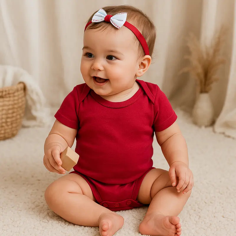 tiara combinando mãe e filha para Natal com estampa de listras

