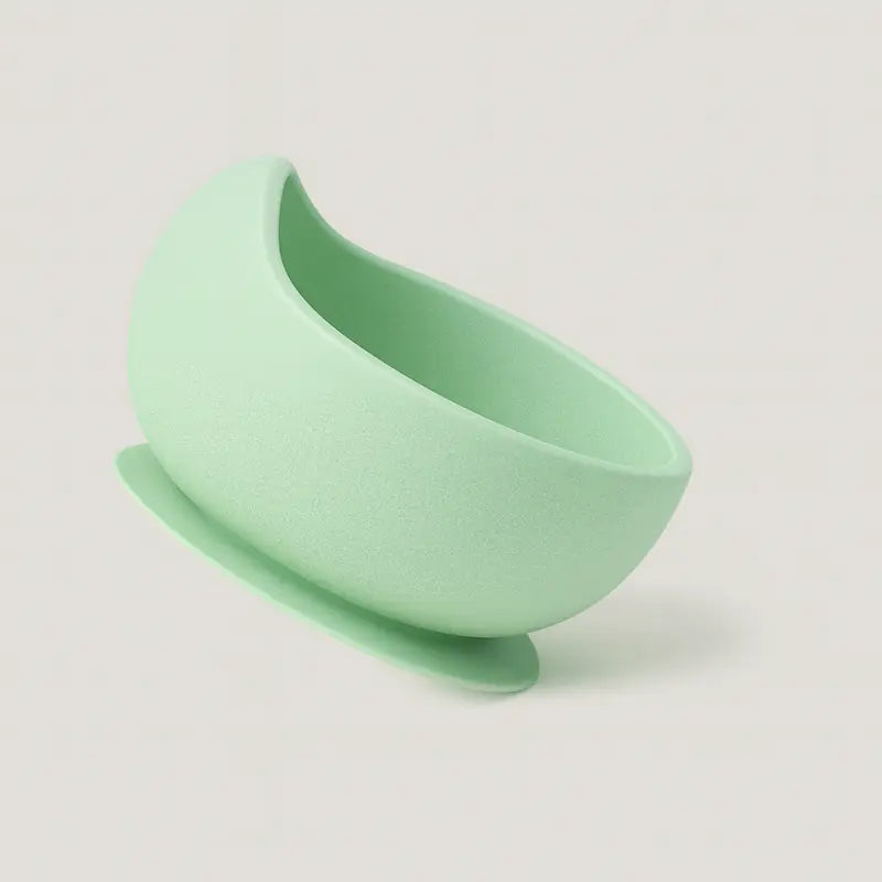 tigela de silicone com ventosa para primeira papinha do bebê

