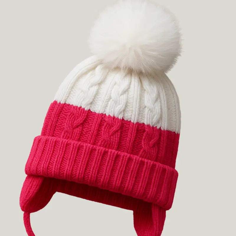 touca feminina em tricot para bebê com estilo clássico

